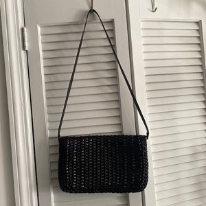 Leather black shoulder purse